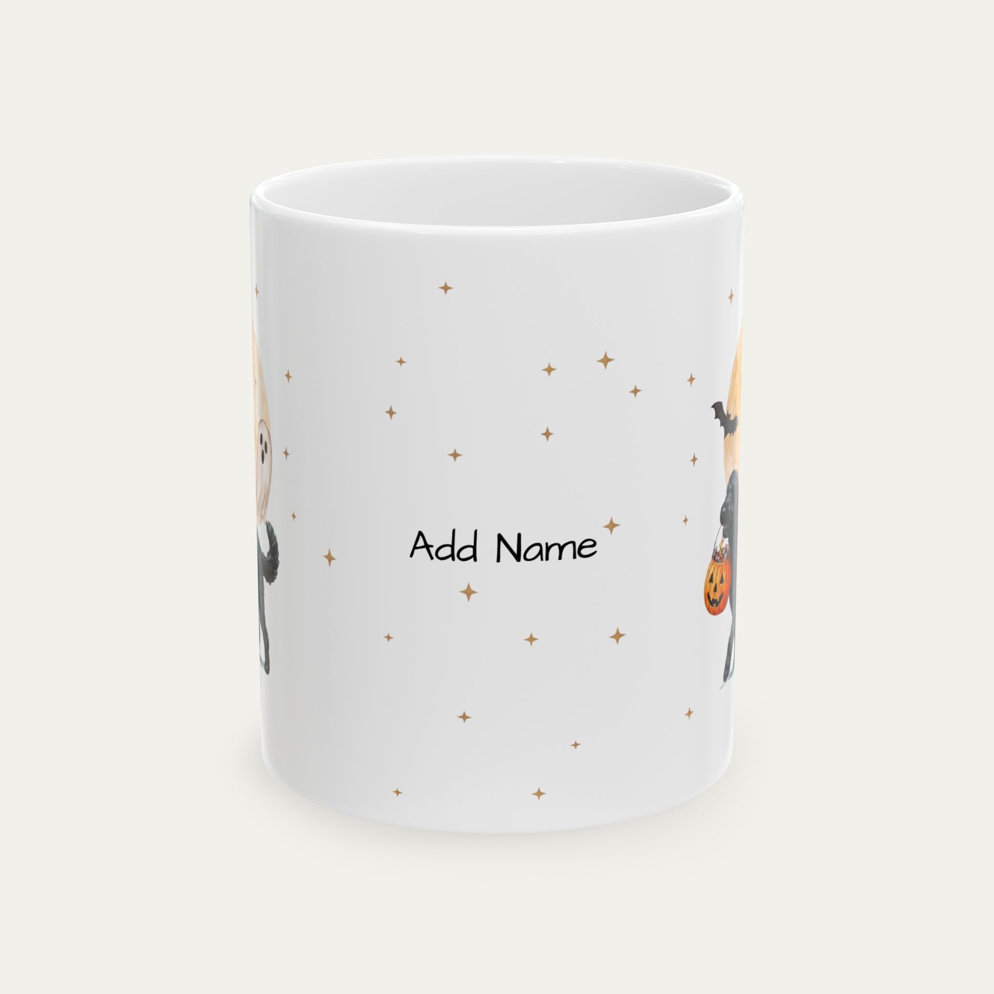 Custom Goldendoodle Black Halloween mug