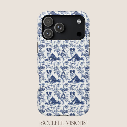 Australian Shepherd Toile De Jouy Magnetic Phone Case