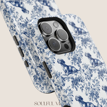 Dachshund Toile De Jouy Magnetic Phone Case