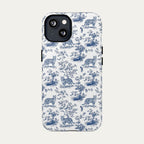 Bengal Cat Blue Toile Phone case