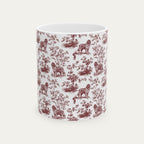 Newfoundland Burgundy Toile Mug