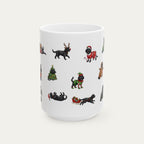 Goldendoodle Black Christmas Mug