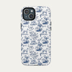 Greyhound Blue Toile Phone case