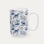 Border Collie Blue Toile Mug