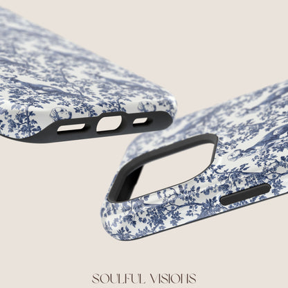 Labrador Toile De Jouy Magnetic Phone Case