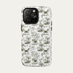 Beagle Sage Green Toile phone Case