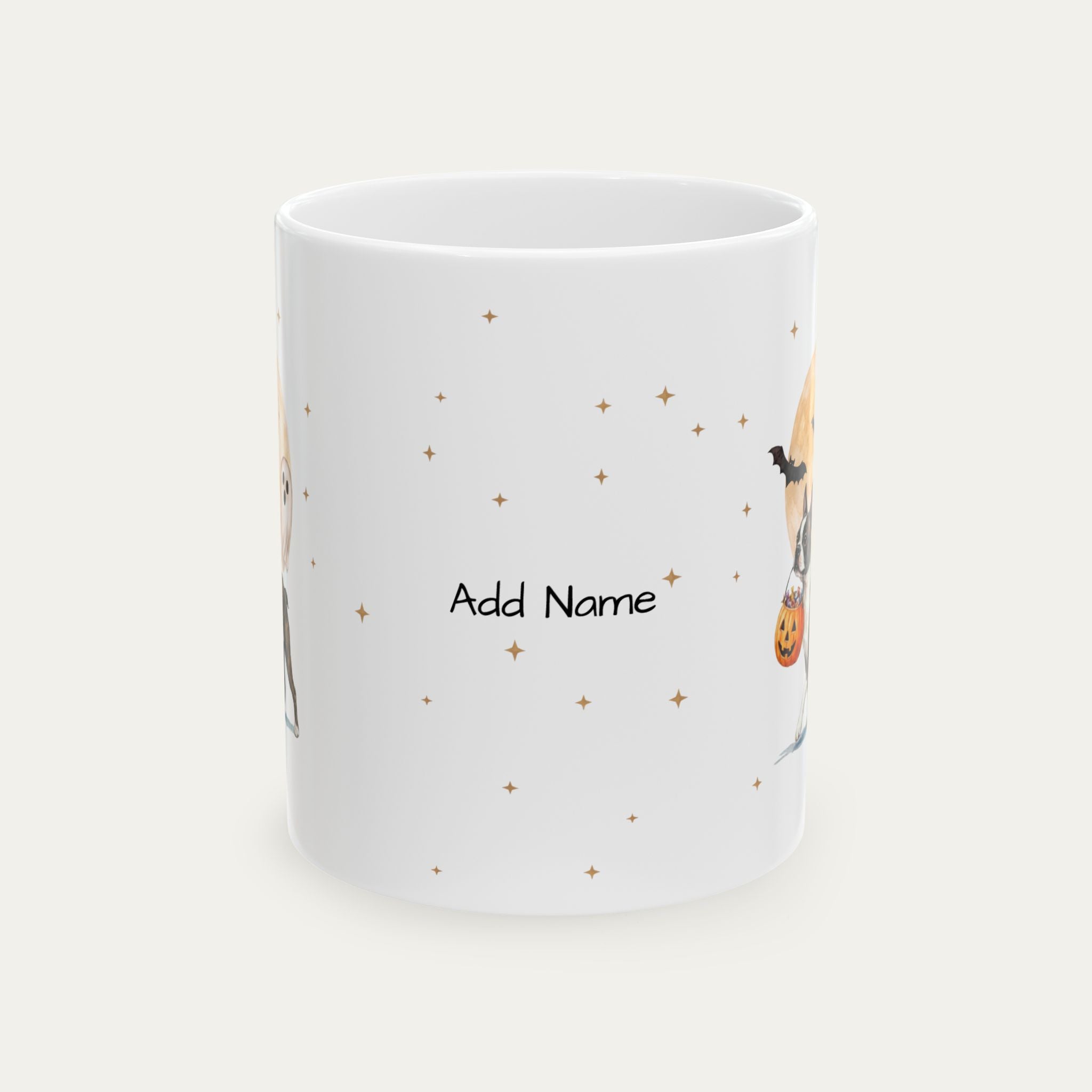 Custom Boston Terrier 2 Halloween mug
