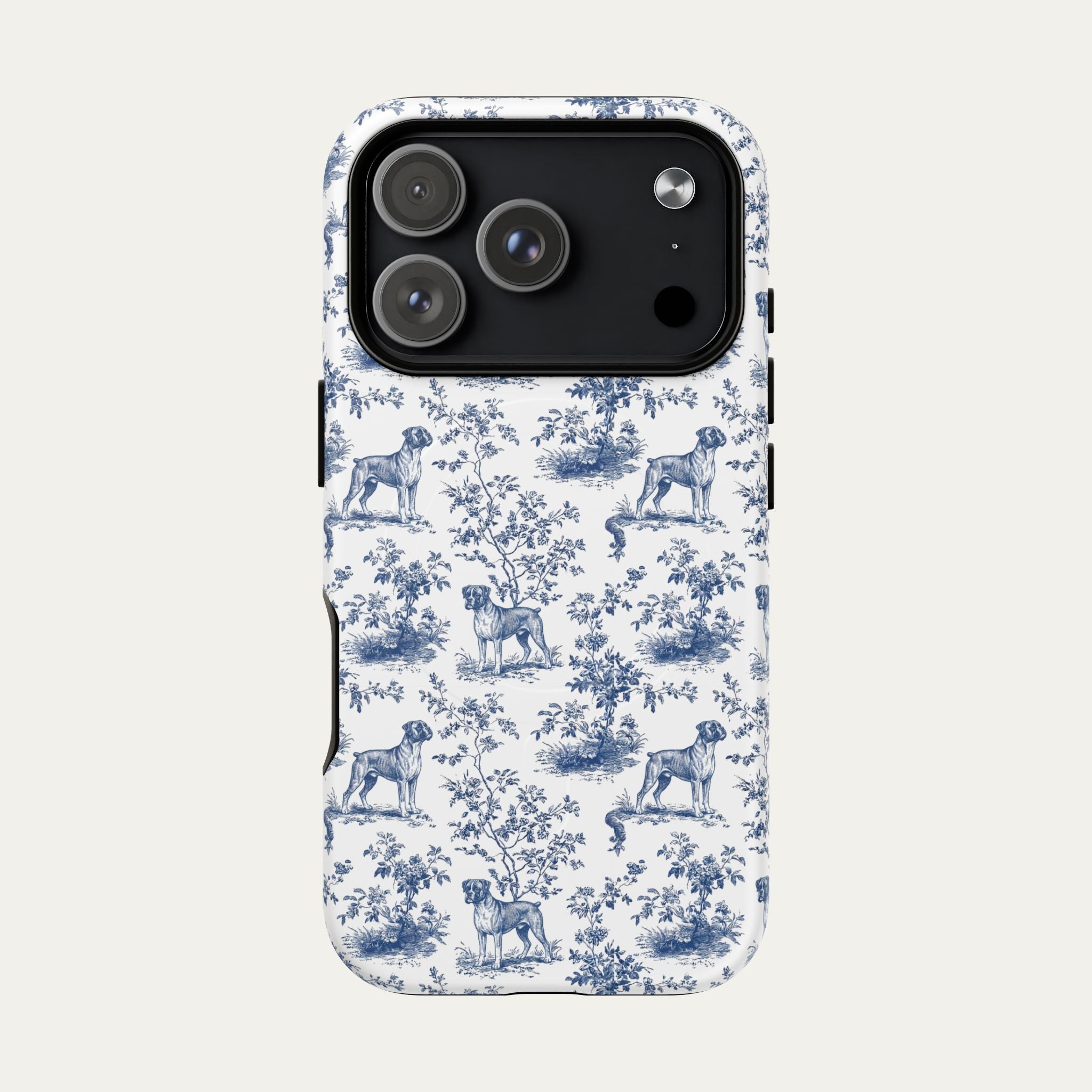 Boxer Blue Toile Phone case
