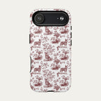 Australian Cattle Dog Burgundy Toile phone Case