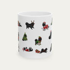 Pomeranian Black Christmas Mug