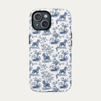 Schnauzer Blue Toile Phone case