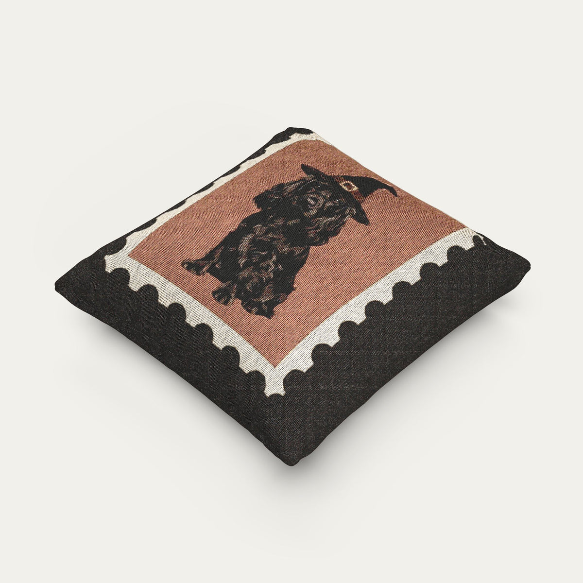 Cocker Spaniel Black Halloween Woven Pillow