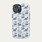 Scottish Terrier Blue Toile Phone case