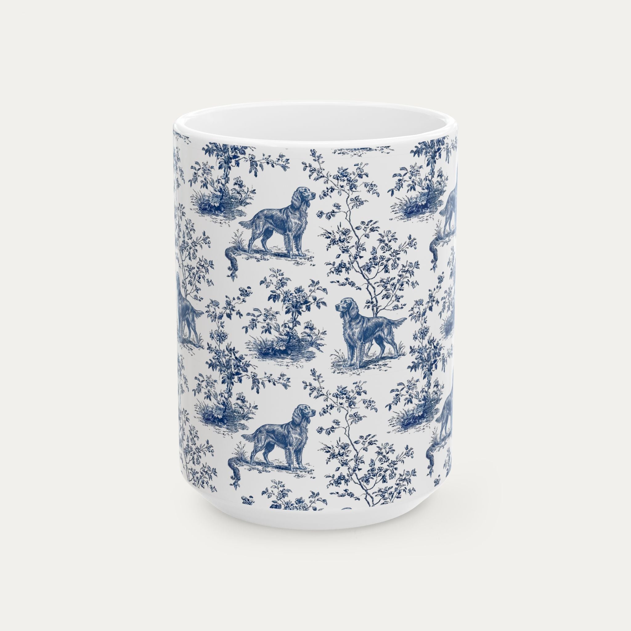 Irish Setter Blue Toile Mug