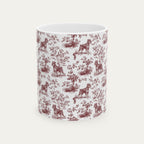 Schnauzer Burgundy Toile Mug