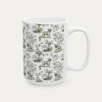 French Bulldog Sage Green Toile Mug