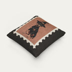 Doberman Black and Tan Halloween Woven Pillow