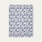 Basset Hound Toile De Jouy Fleece Blanket