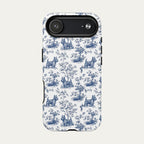 Scottish Terrier Blue Toile Phone case