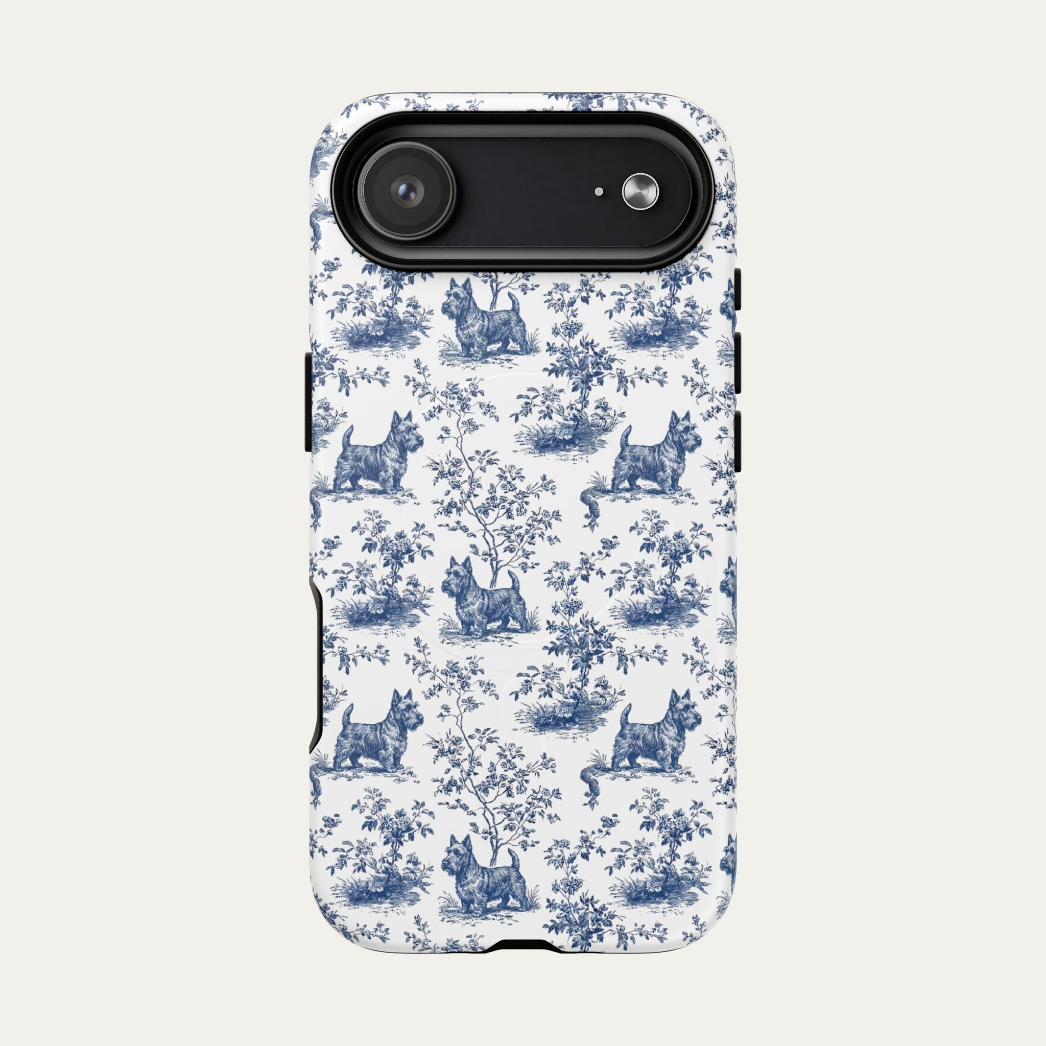 Scottish Terrier Blue Toile Phone case
