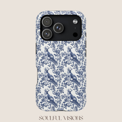Labrador Toile De Jouy Magnetic Phone Case