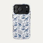 Schnauzer Blue Toile Phone case