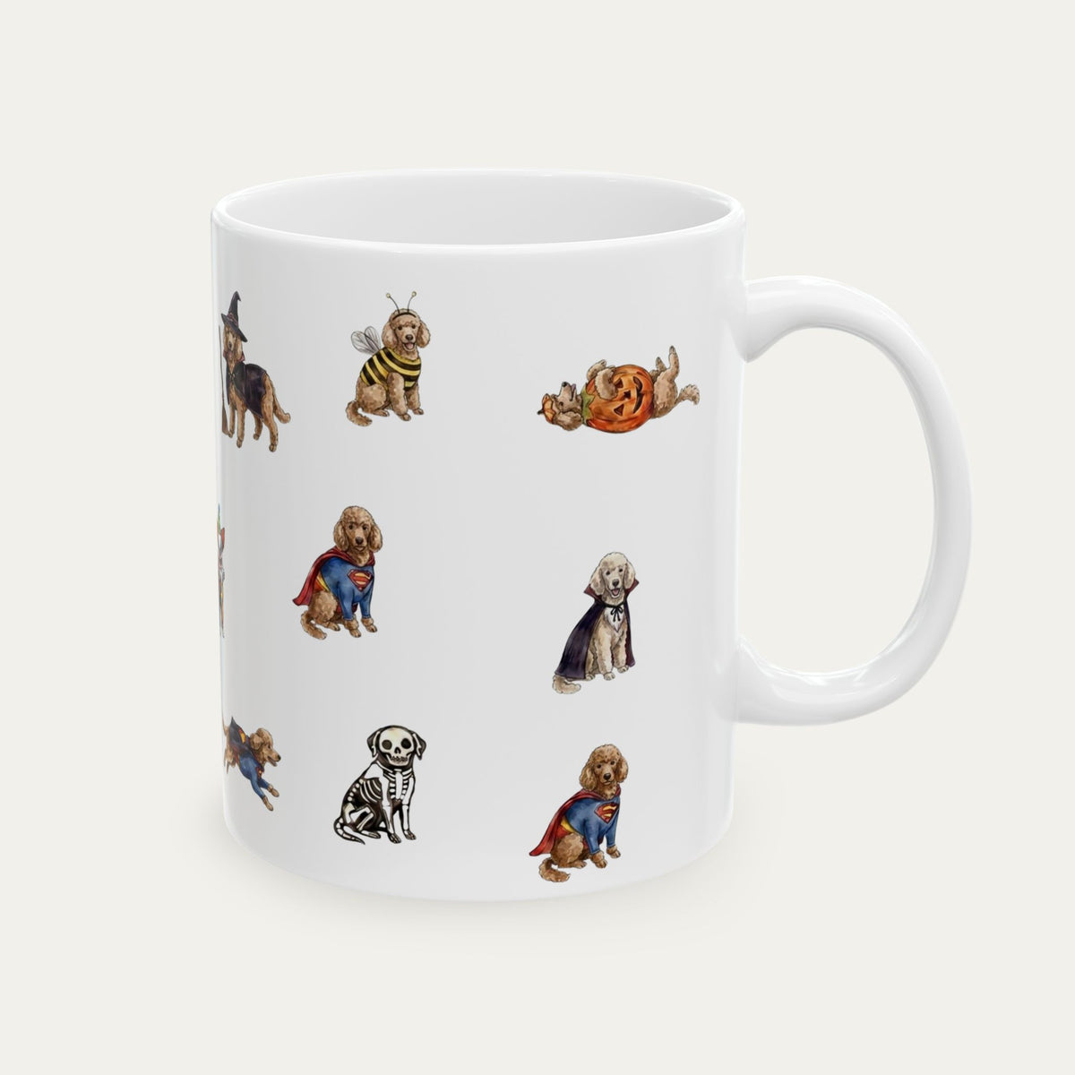 Poodle Halloween mug