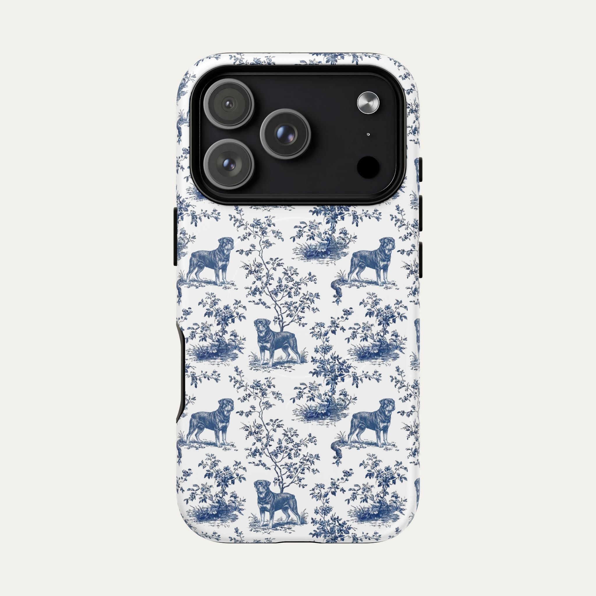Rottweiler Blue Toile Phone case