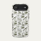 German Shepherd Sage Green Toile phone Case