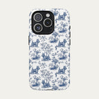 Scottish Terrier Blue Toile Phone case