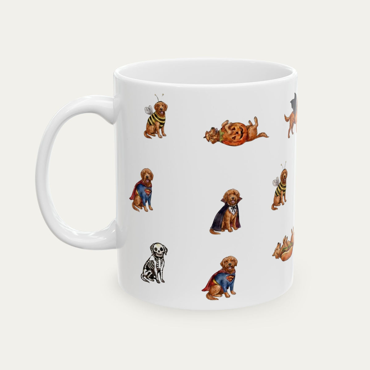 Labradoodle Red Halloween mug