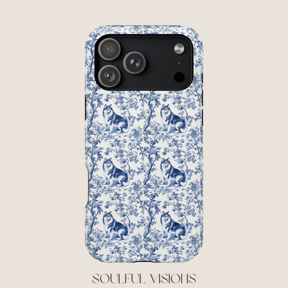 Alaskan Malamute Toile De Jouy Magnetic Phone Case