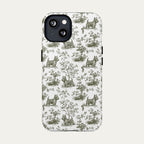 Scottish Terrier Sage Green Toile phone Case