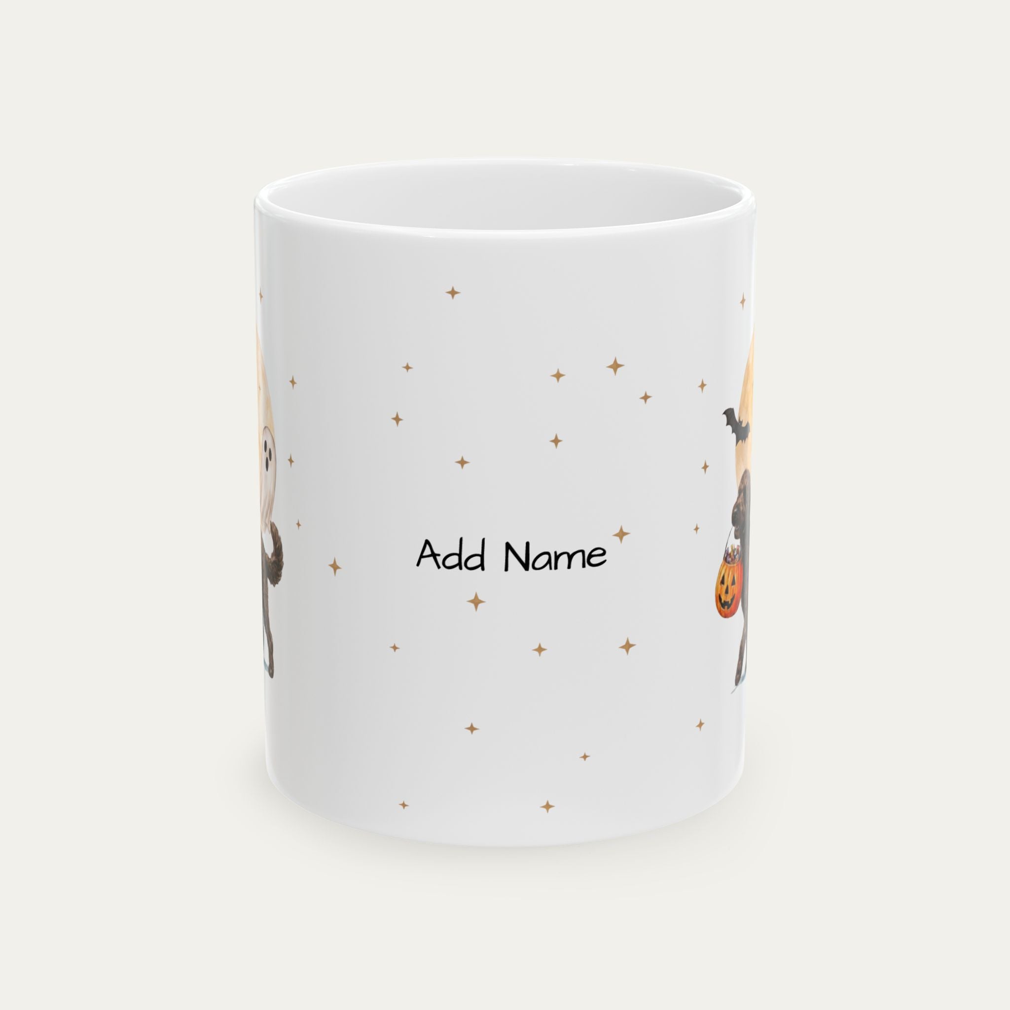Custom Goldendoodle Chocolate Halloween mug