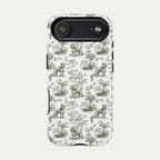 Poodle Sage Green Toile phone Case