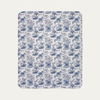 Shetland Sheepdog  Toile De Jouy Fleece Blanket