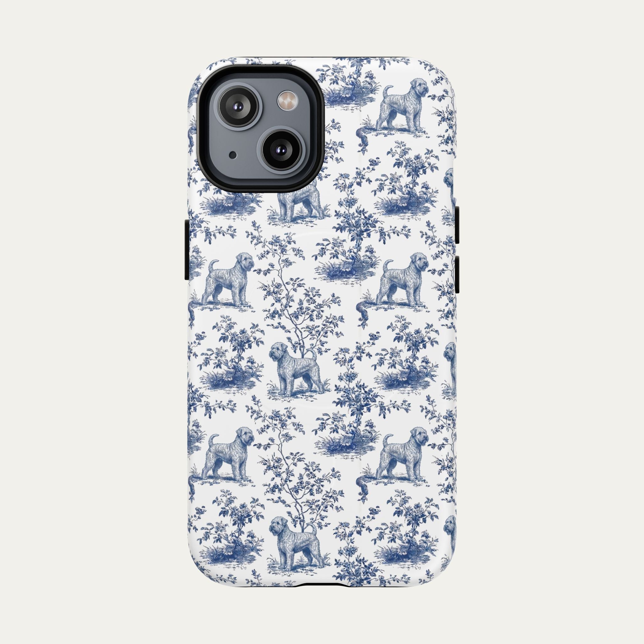 Wheaten Terrier Blue Toile Phone case