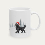 Custom Goldendoodle  Black Christmas Santa Hat Mug