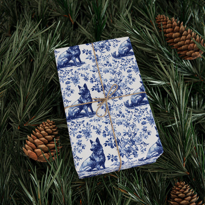 Belgian Malinois French Toile De Jouy Wrapping Papers