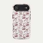 Shiba Inu Burgundy Toile phone Case