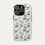 Boston Terrier Sage Green Toile phone Case