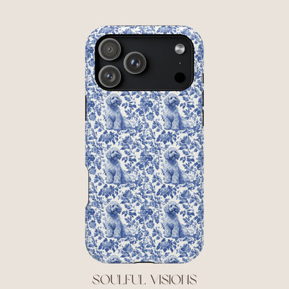 Labradoodle Toile De Jouy Magnetic Phone Case