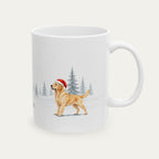 Custom Labrador Retriever Yellow Christmas Santa Hat Mug