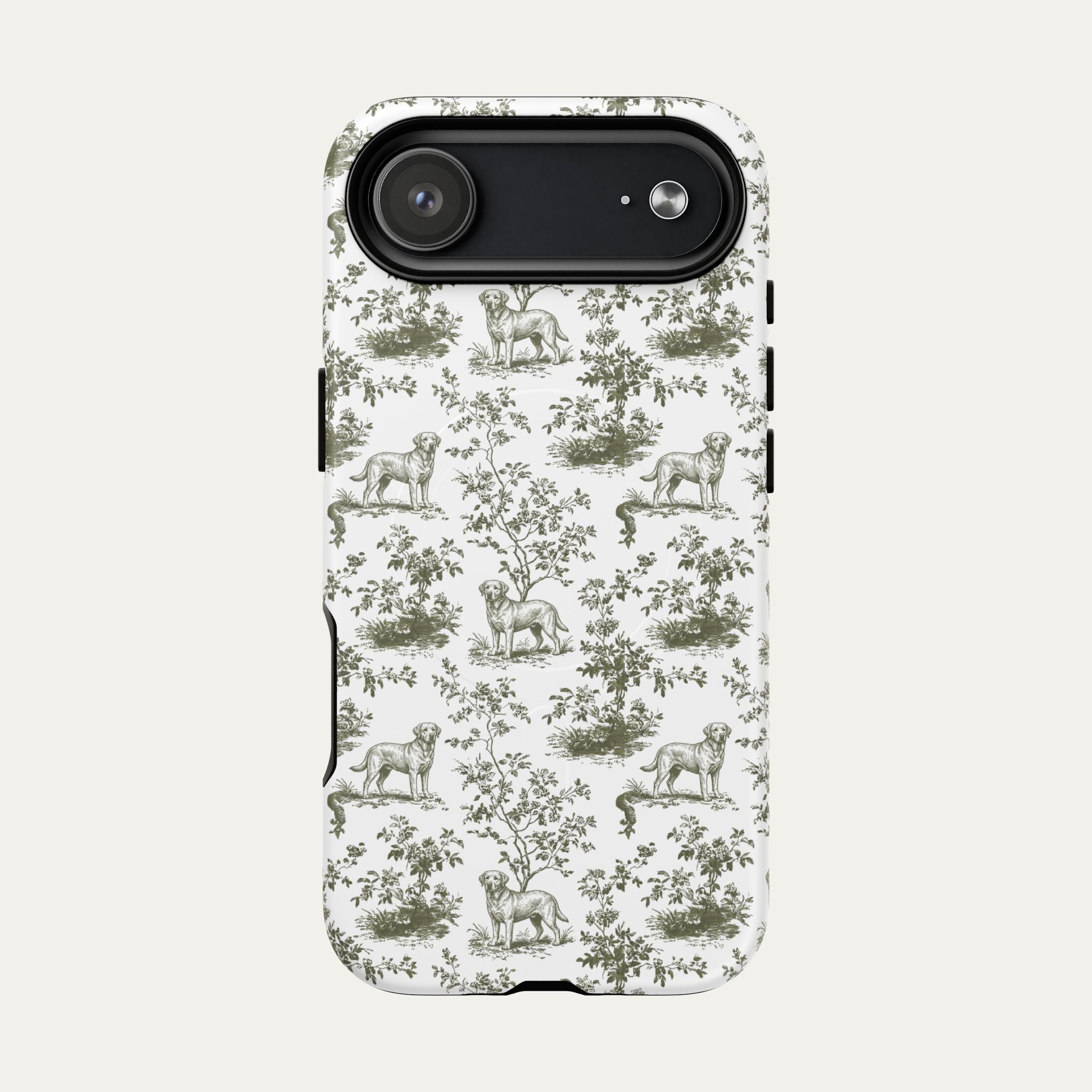 Labrador Retriever Sage Green Toile phone Case