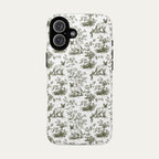 Siamese Cat Sage Green Toile phone Case