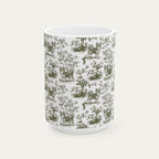 Chihuahua Longhaired Sage Green Toile Mug