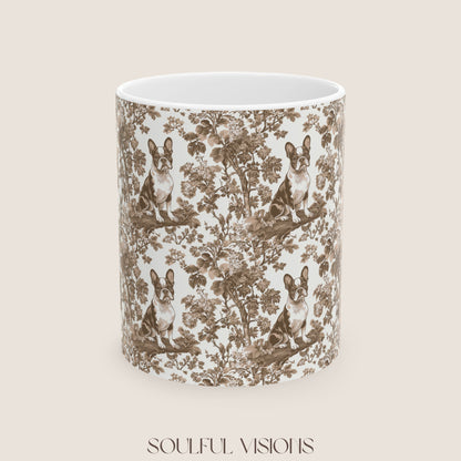 Boston Terrier Toile de Jouy Mug