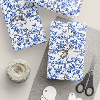 Chihuahua French Toile De Jouy Wrapping Paper