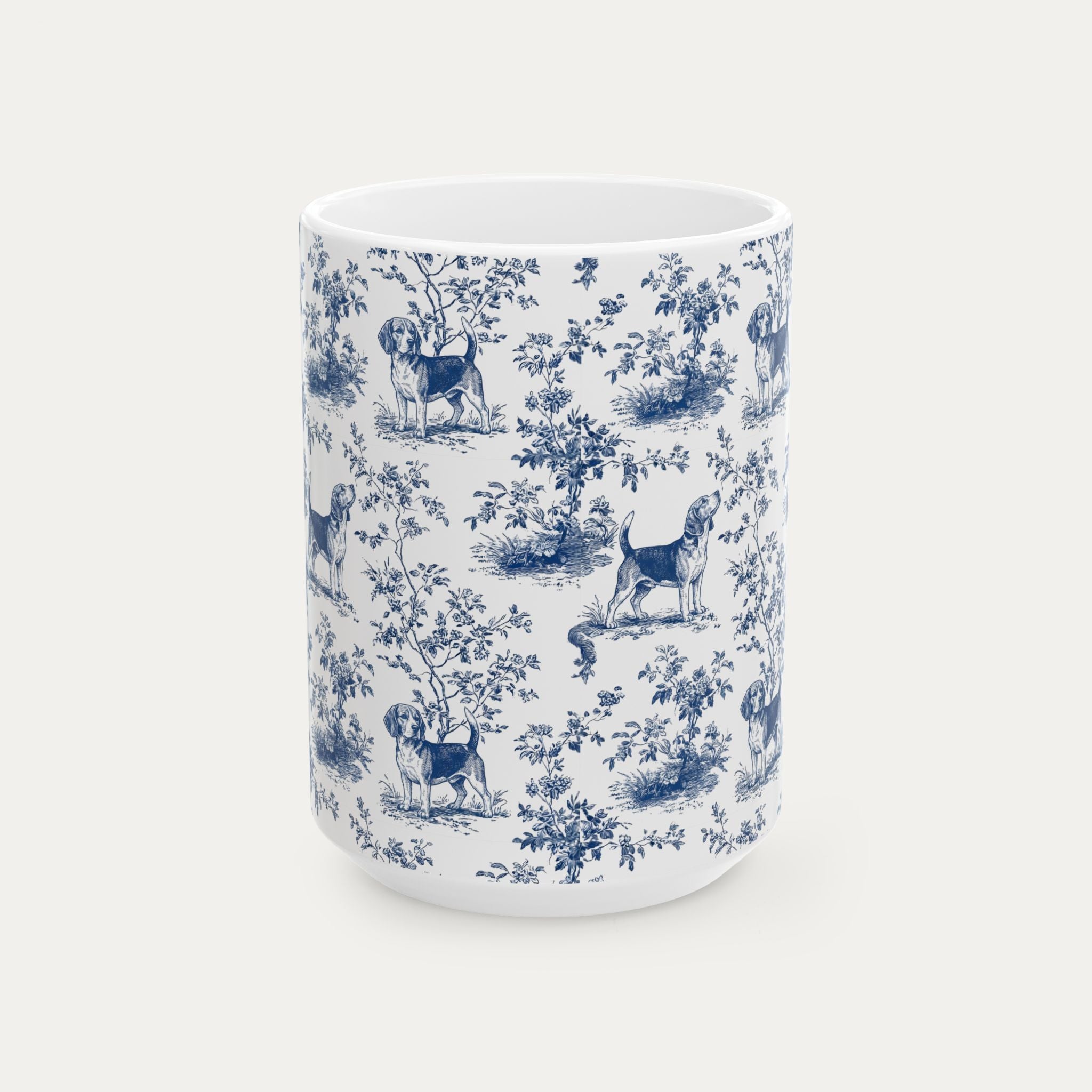 Beagle Blue Toile Mug