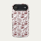 Wirehaired Pointing Griffon Burgundy Toile phone Case